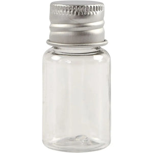 Plastic Jar with Screw-On Lid H: 48mm Diameter 23.5mm 13ml (10 Pieces)