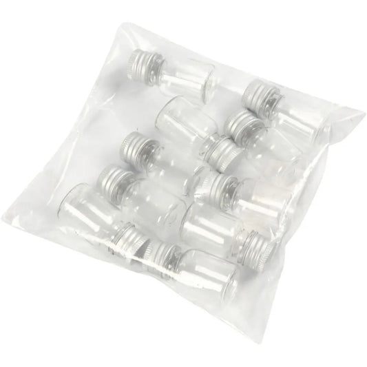Plastic Jar with Screw-On Lid H: 48mm Diameter 23.5mm 13ml (10 Pieces)