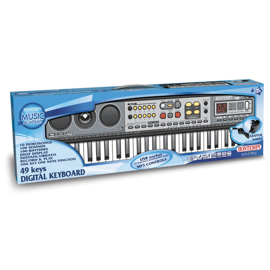 Digital Keyboard With 49 Midi Size Keys + Adapter