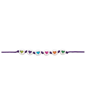 165 round beads 5 x 7 mm - multicolored heart