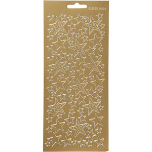Sticker Sheet - Gold Stars (10x23cm)
