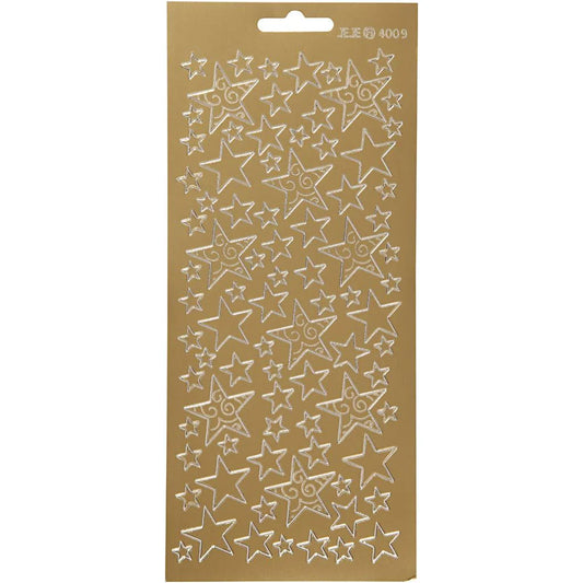 Sticker Sheet - Gold Stars (10x23cm)