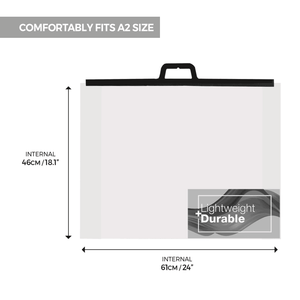 Zieler Clear Art Project Carry Bag - A2 Size