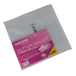 Supreme Stationery Button Wallet A5 (4 Pack)