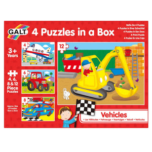 GALT Puzzle 4 In A Box -Vehicles