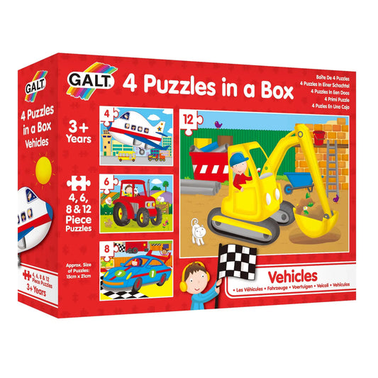 GALT Puzzle 4 In A Box -Vehicles