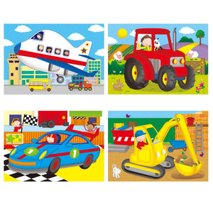 GALT Puzzle 4 In A Box -Vehicles