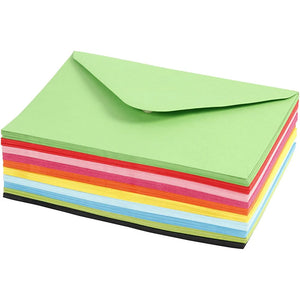 Coloured C6 Envelopes - 11.5x16 cm 80g (100 Set)