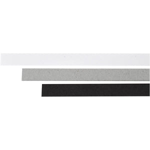 Quilling Strips 5 asstd black,white,grey