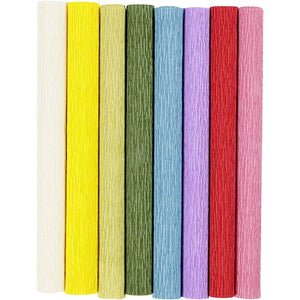 Crepe Paper 8 Rolls 25x60cm