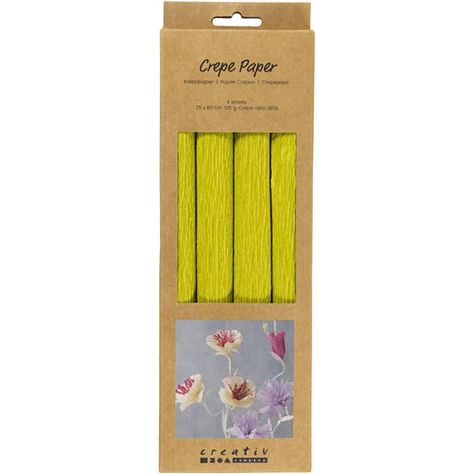Crepe Paper  - Light Green 25x60cm (4 Sheets)
