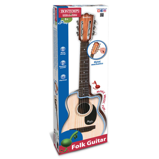 Folk guitar with 6 metal strings