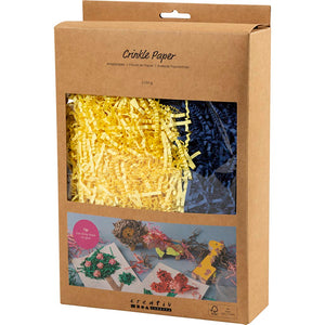 Crinkle Paper L:25-30cm W:3mm - Dark Blue Yellow 2x50g