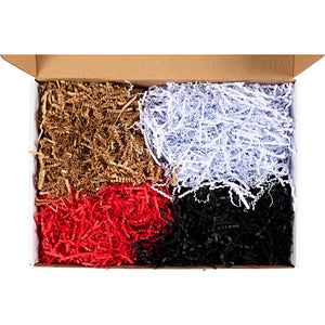 Crinkle Paper L:25-30cm W:3mm - Black Brown Red White (4x50g)