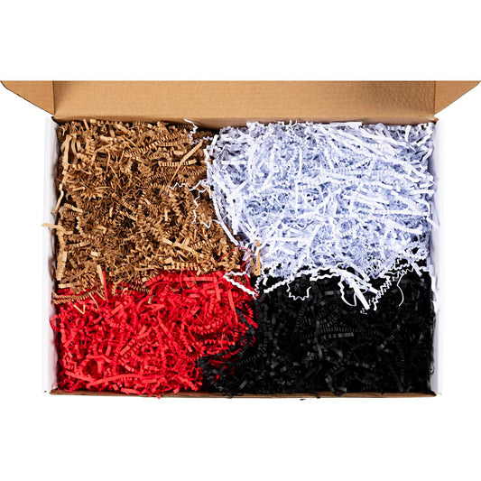 Crinkle Paper L:25-30cm W:3mm - Black Brown Red White (4x50g)