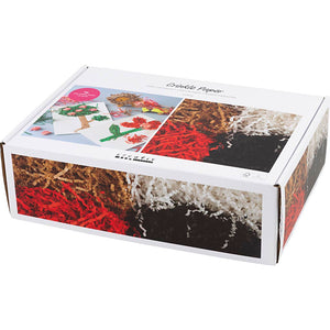 Crinkle Paper L:25-30cm W:3mm - Black Brown Red White (4x50g)
