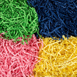Crinkle Paper L:25-30cm W:3mm - Blue Dark Green Pink Yellow (4x50g)