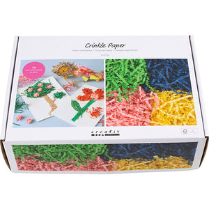 Crinkle Paper L:25-30cm W:3mm - Blue Dark Green Pink Yellow (4x50g)