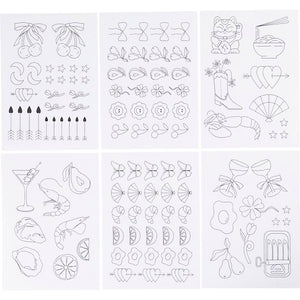 Stitch and Rinse Away Sheet - Decorative Designs A5 sheet 1485x210mm (6 Sheets)