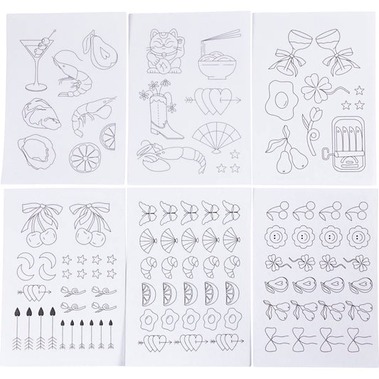 Stitch and Rinse Away Sheet - Decorative Designs A5 sheet 1485x210mm (6 Sheets)