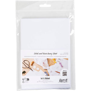 Stitch and Rinse Away Sheet A5 1485x210mm - White (24 Sheets)