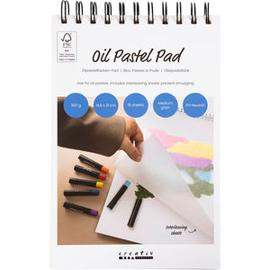 Oil Pastels Pad A5 sheet 148x210mm 300g - White (15 Sheets)