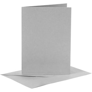 Cards/Envs Grey card size 10.5x15cm,