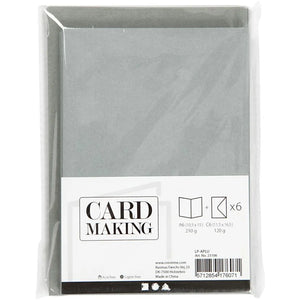 Cards/Envs Grey card size 10.5x15cm,
