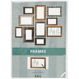 Frames Size 26.2x18.5cm - Metallic Colours (16 Assorted Sheets)