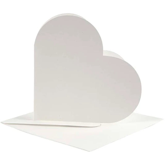 Heart Shaped Cards - Off-white (10 Pack)