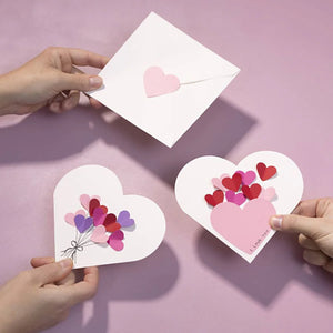 Heart Shaped Cards - Off-white (10 Pack)