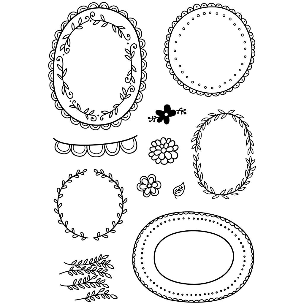Clear Stamps Leaf Frames - Sheet 11x15.5cm