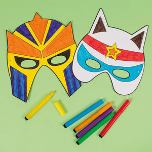 Paper Masks Superhero 12 Pieces