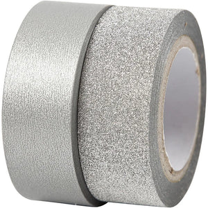 Washi Tape- Silver 2Pk