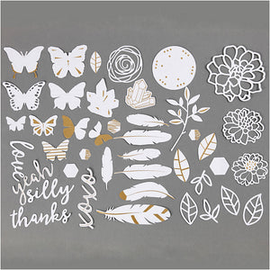 Labels with Gold Motifs for Watercolour