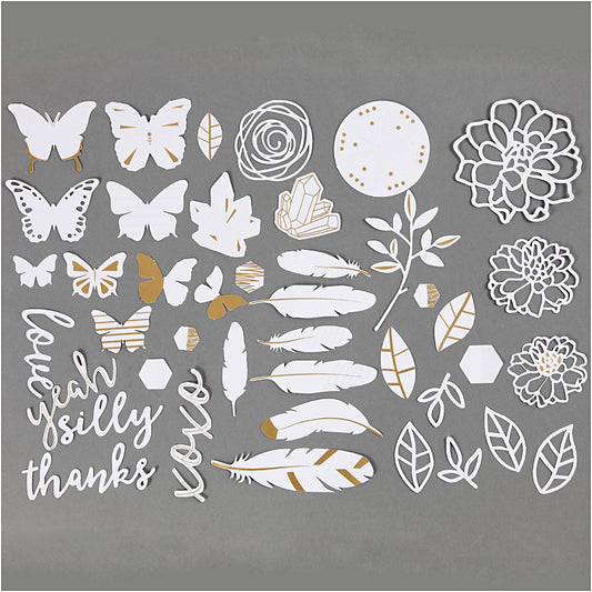 Labels with Gold Motifs for Watercolour