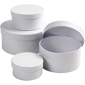 Round Boxes, D: 8+10+12+14 cm, H: 4+5+6+7 cm, 4 pc