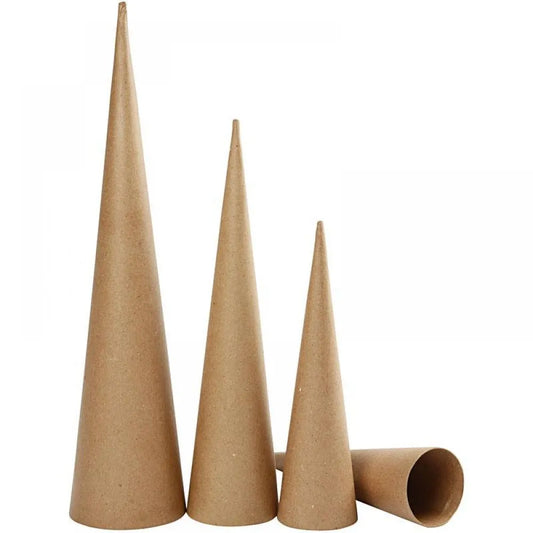 Papier-Mâché Cones - 3 Pieces (Assorted Sizes)