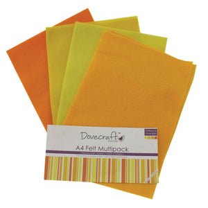 Dovecraft A4 Felt - Yellow Shades