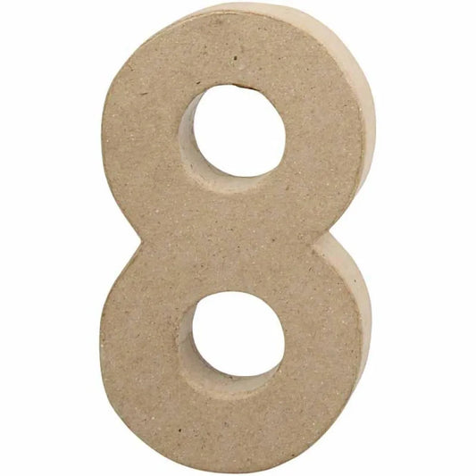 Papier Mâché Number - 8 (20cm)