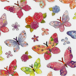Stickers Sheet - Butterflies (15x16.5cm)