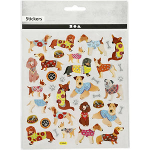 Fancy Glitter Stickers, sheet 15x16.5cm, approx.