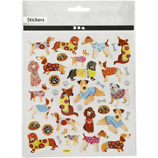 Fancy Glitter Stickers, sheet 15x16.5cm, approx.