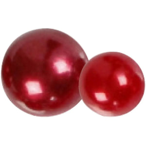 Half Pearls - Assorted Sizes in Red (140 Pieces)
