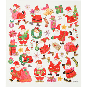 Stickers Sheet 15 x 16.5cm - Playful Santa