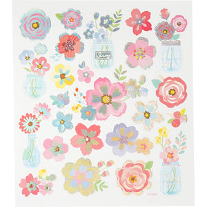 Stickers Sheet 15x165cm - Spring flowers