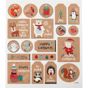 Stickers Sheet 15 x 16.5cm - Christmas Tag Stickers