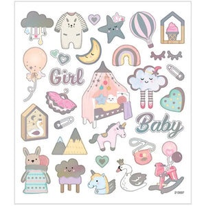 Sticker Sheet - Baby Girl (15 x 16.5cm)
