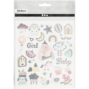 Sticker Sheet - Baby Girl (15 x 16.5cm)