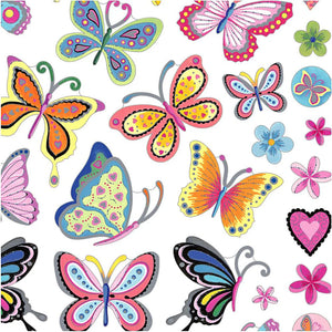 Sticker Sheet - 15x16.5cm Colourful Butterflies
